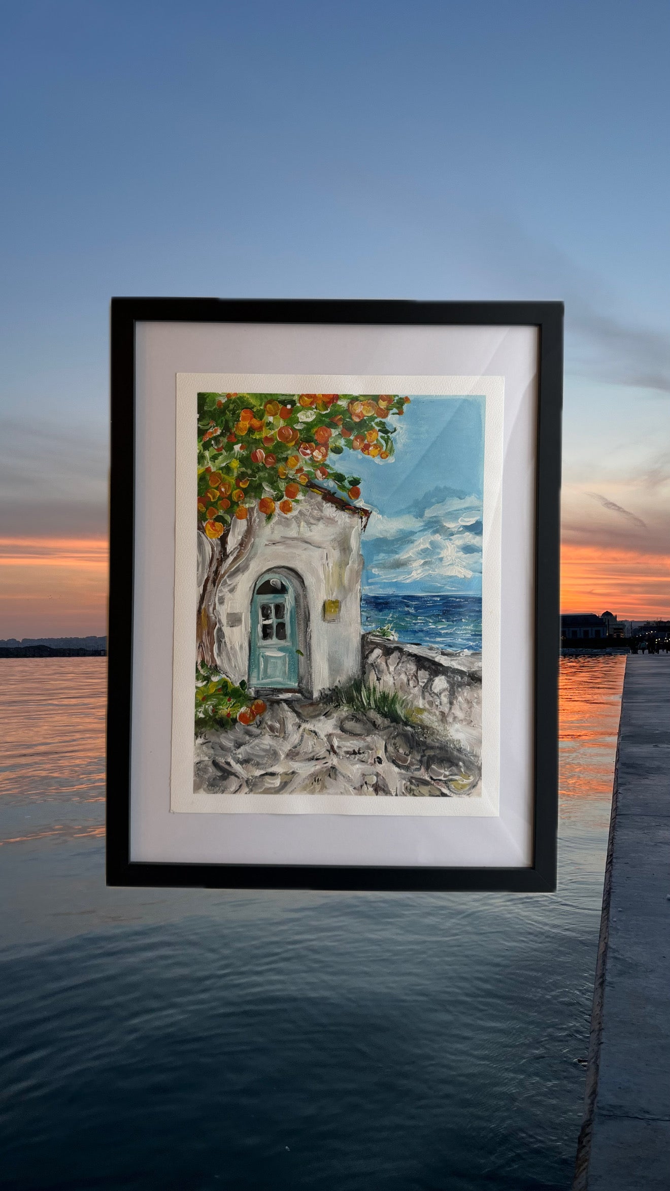 ‘Coastal Bloom’ framed Original